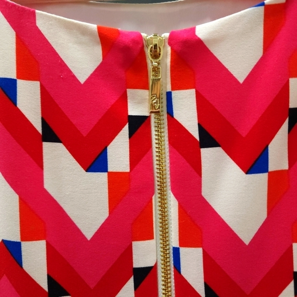 Eliza J Graphic Print Jersey Shift Dress Sz 14 Nwt - Picture 7 of 9